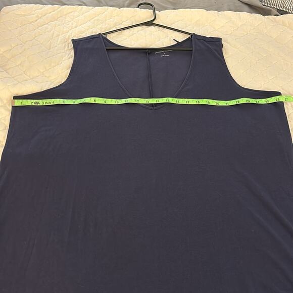 Universal Standard Pima Cotton Modal Navy Blue Tank V Neck Top L 22 Plus Size - Picture 7 of 9